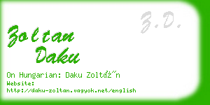 zoltan daku business card